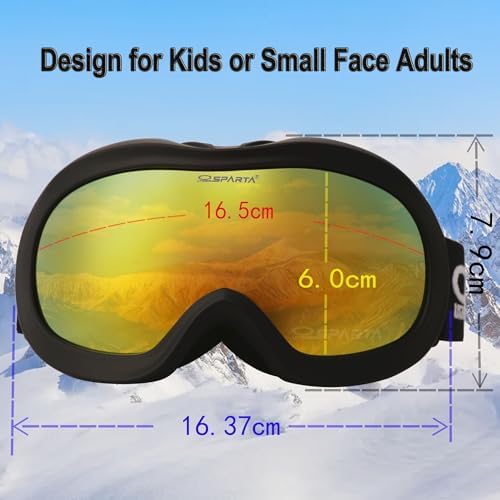 Kids Ski Goggles, Kids Snowboarding Goggles for Boys Girls Toddler Age 3-14 - Image 6
