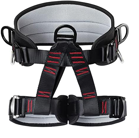 Climbing belts, Thicken Professional Safety Belt for Mountaineering Caving Rock Climbing Fire Rescuing Rappelling Tree and Outdoor Adventure Activities