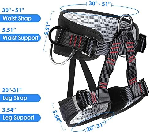 Climbing belts, Thicken Professional Safety Belt for Mountaineering Caving Rock Climbing Fire Rescuing Rappelling Tree and Outdoor Adventure Activities - Image 4
