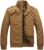 Men’s Casual Washed Cotton Military Outdoor Jackets with Shoulder Straps