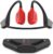 SUUNTO Wing Open-Ear Bone Conduction Headphone, Bluetooth Wireless Sport Headphone w/Head Movement Control, Built-in HD Mic, IP67 Sweatproof, Safety Lights, 10H Playtime & 20H w/Charging Stand, Red