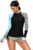 Women’s Long Sleeves Rash Guard Athletic Swim Aztec Tankini Sets Swimsuit