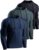 TSLA 3 Pack Men’s Long Sleeve Pullover, Dry Fit Running Workout Shirts, Athletic Fitness & Gym Shirt