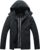 MOERDENG Men’s Waterproof Rain Jacket Outdoor Lightweight Softshell Raincoat for Hiking Travel