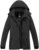 Women’s Mountain Waterproof Ski Jacket with Detachable Hood – Windproof Winter Coat for Snow and Rain