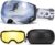COPOZZ Polarized Adult Ski Goggles Set – M1 Magnetic Lens Snowboard Snow Goggle, OTG Anti-Fog Skiing Glasses Goggles